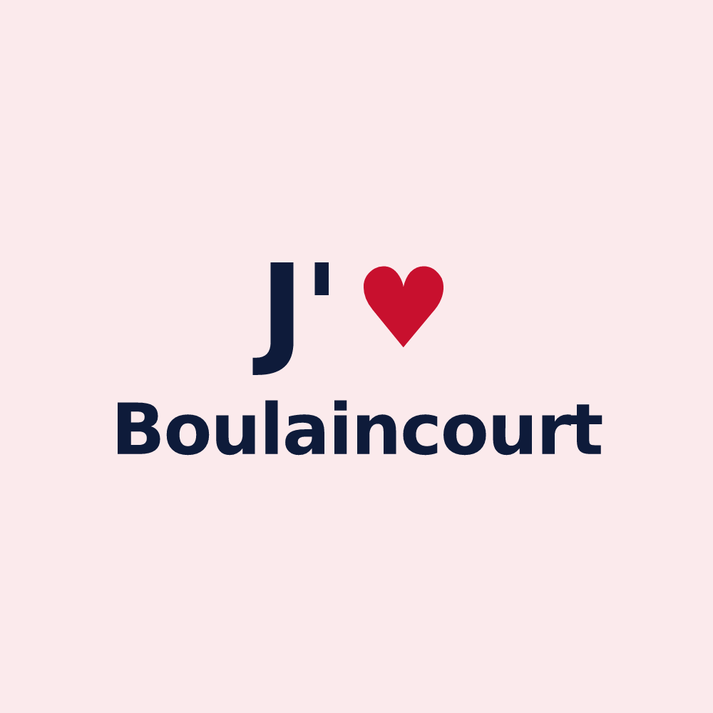 Magnet personnalisé Boulaincourt — design « J'aime Boulaincourt » imprimé sur le magnet
