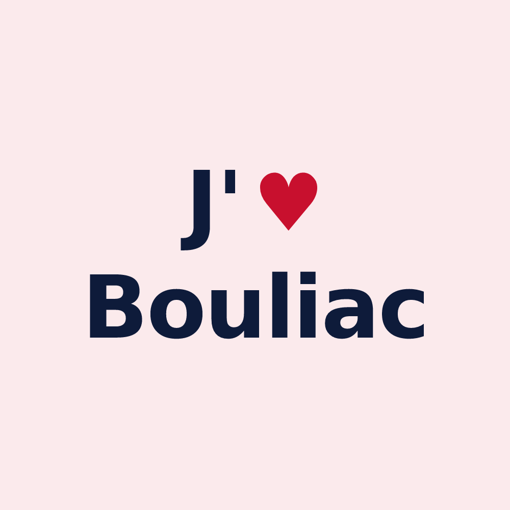 Magnet personnalisé Bouliac — design J'aime Bouliac