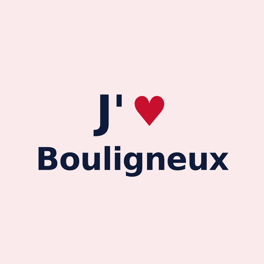 Magnet personnalisé Bouligneux — design J'aime Bouligneux