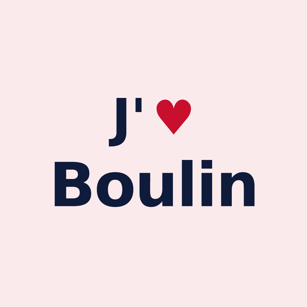 Magnet personnalisé Boulin — design J'aime Boulin