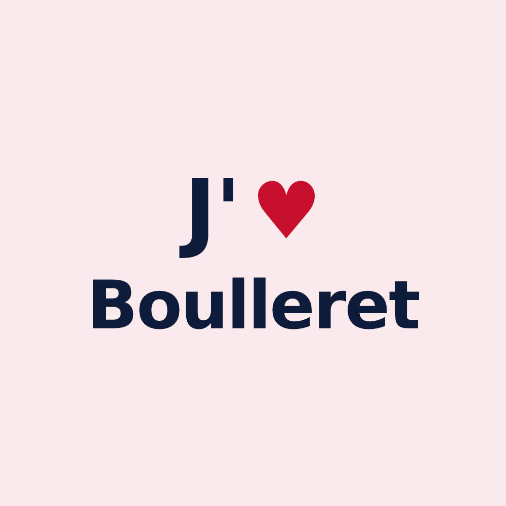 Magnet personnalisé Boulleret — design J'aime Boulleret