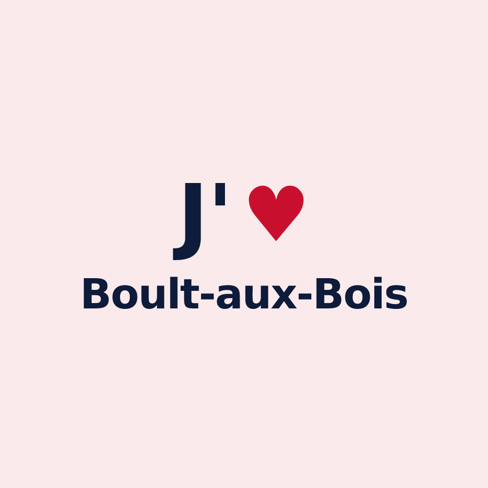 Magnet personnalisé Boult-aux-Bois — design J'aime Boult-aux-Bois