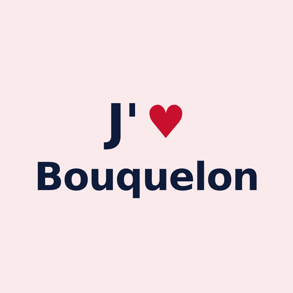 Magnet personnalisé Bouquelon — design J'aime Bouquelon