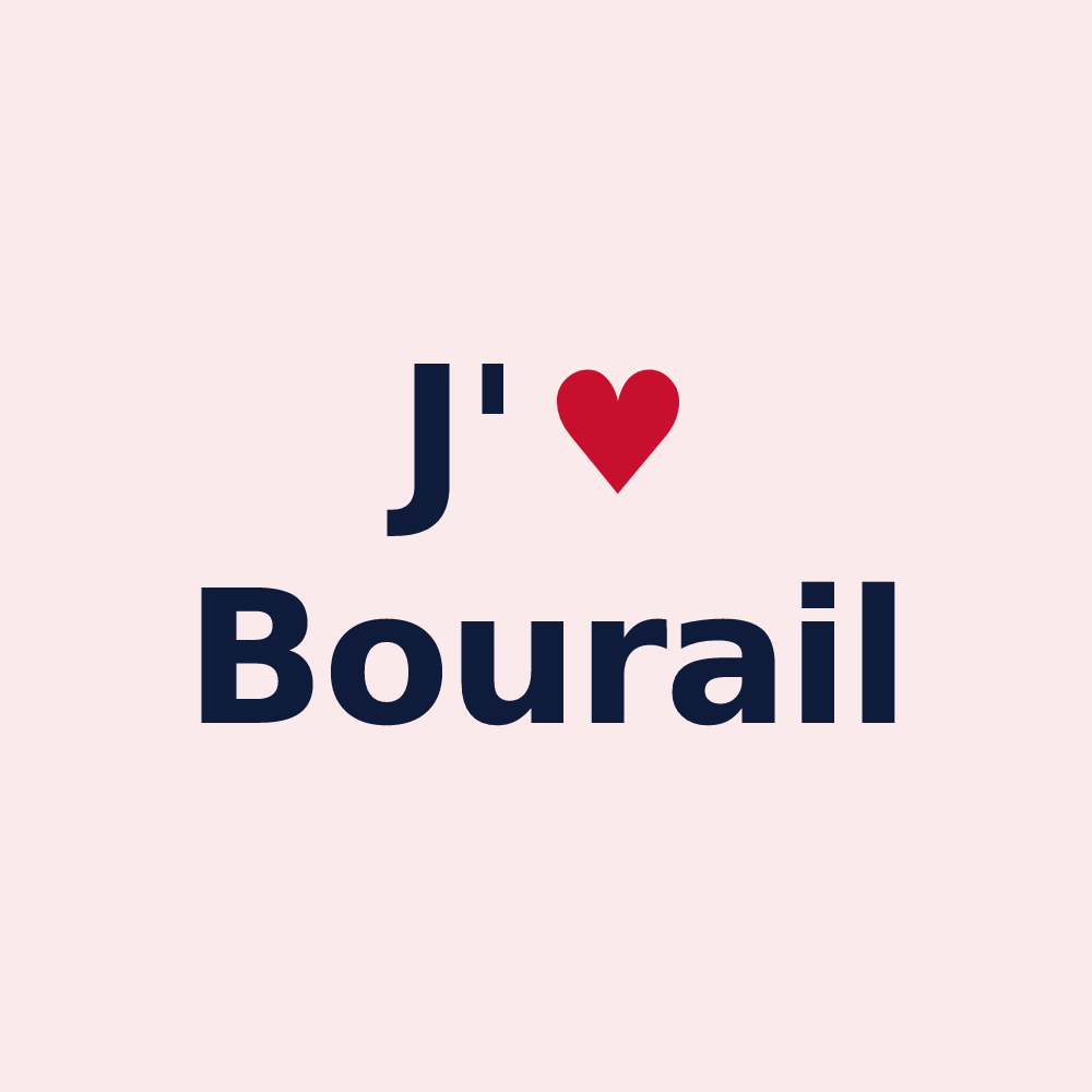 Magnet personnalisé Bourail — design J'aime Bourail