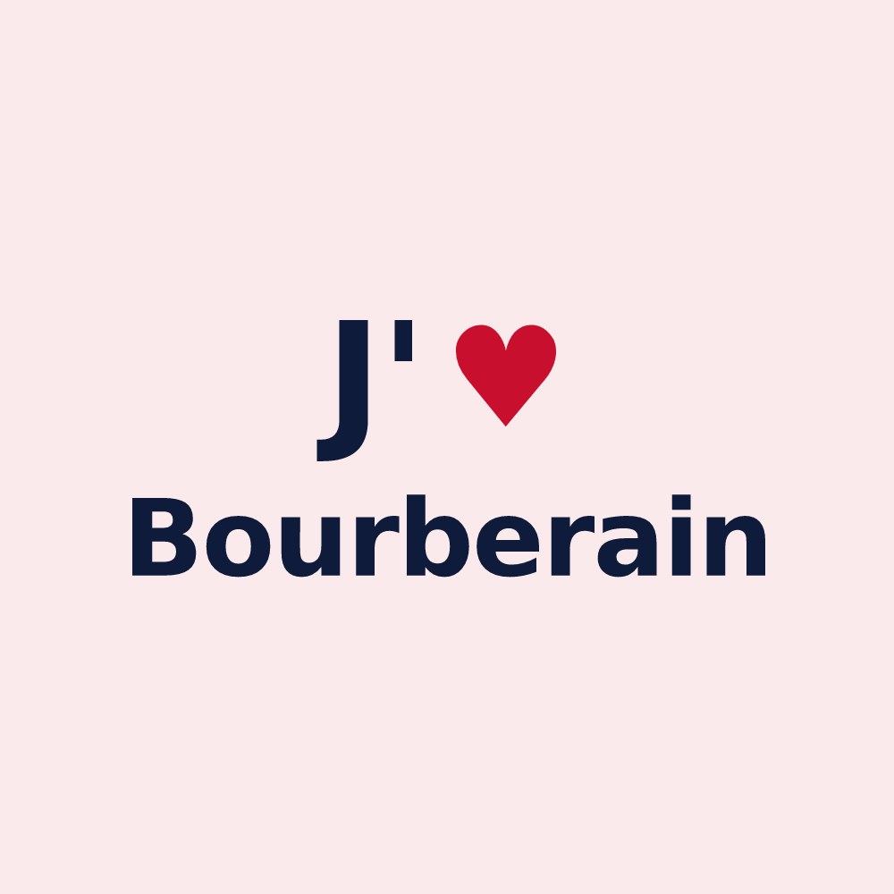 Magnet personnalisé Bourberain — design J'aime Bourberain