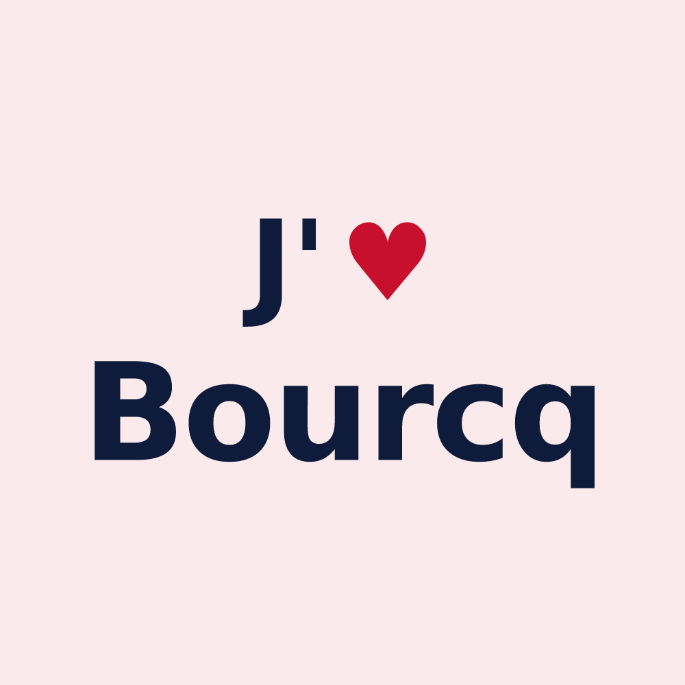 Magnet personnalisé Bourcq — design J'aime Bourcq