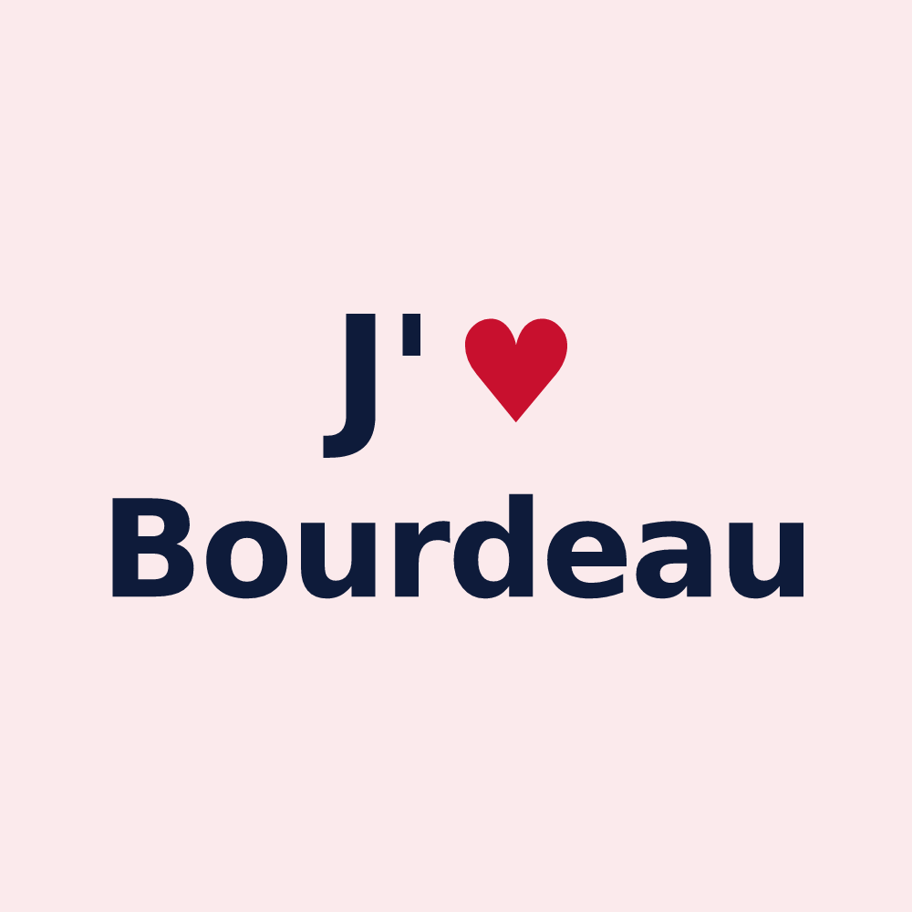 Magnet personnalisé Bourdeau — design J'aime Bourdeau