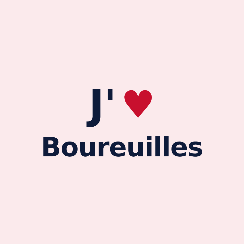 Magnet personnalisé Boureuilles — design J'aime Boureuilles