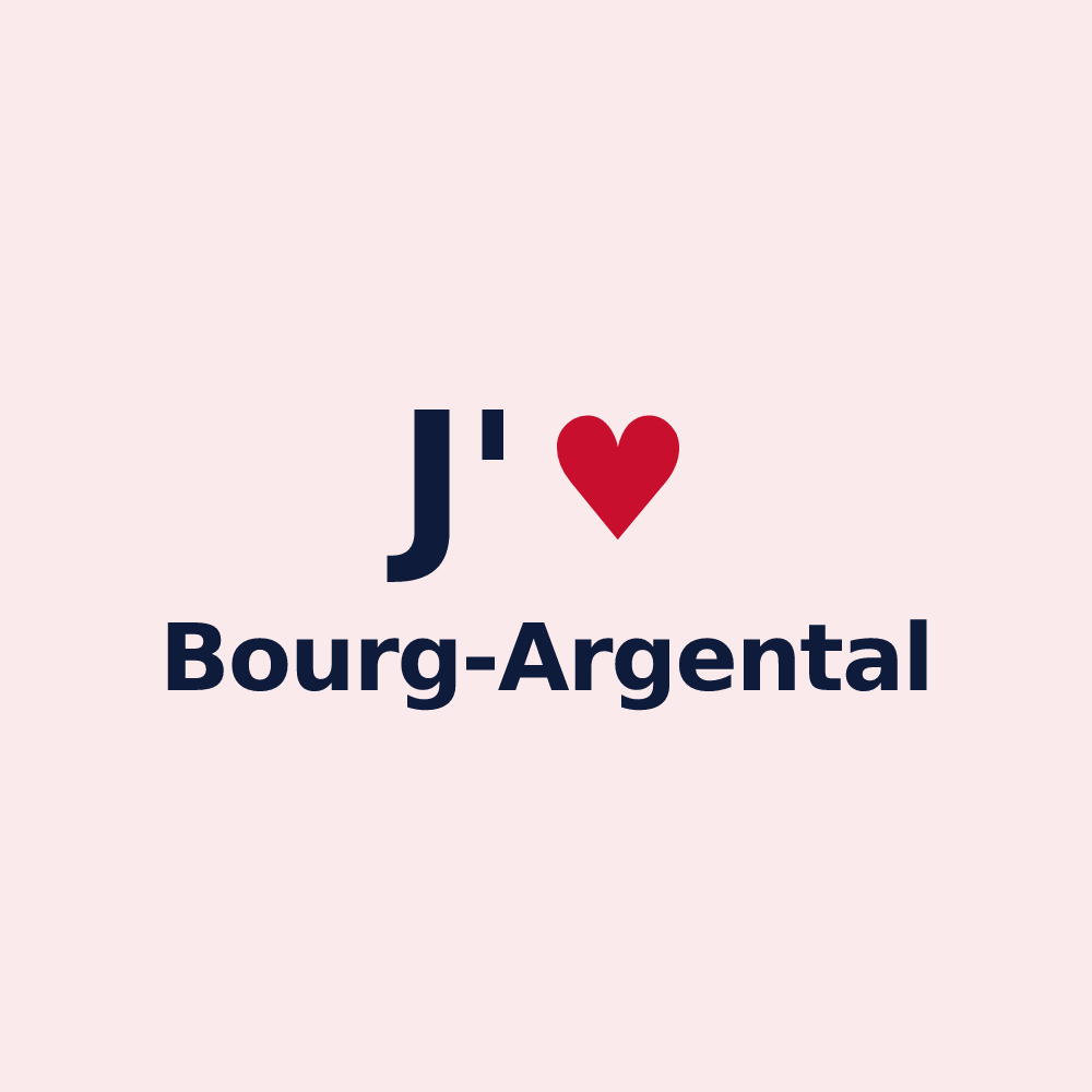 Magnet personnalisé Bourg-Argental — design J'aime Bourg-Argental