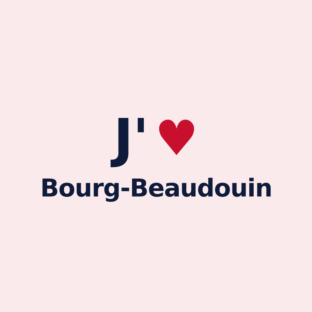 Magnet personnalisé Bourg-Beaudouin — design J'aime Bourg-Beaudouin
