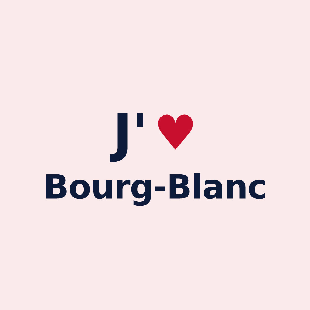 Magnet personnalisé Bourg-Blanc — design J'aime Bourg-Blanc