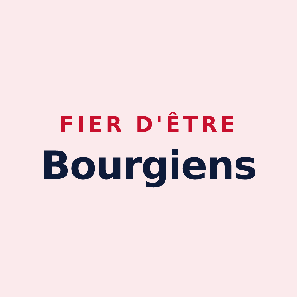 Magnet « Fier d'être Bourgiens » — design pour Bourg-d'Oueil