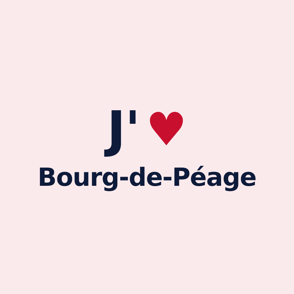 Magnet personnalisé Bourg-de-Péage — design J'aime Bourg-de-Péage