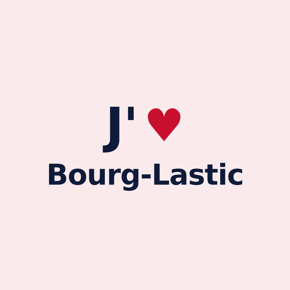 Magnet personnalisé Bourg-Lastic — design J'aime Bourg-Lastic