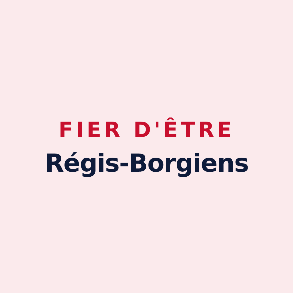 Magnet « Fier d'être Régis-Borgiens » — design pour Bourg-le-Roi