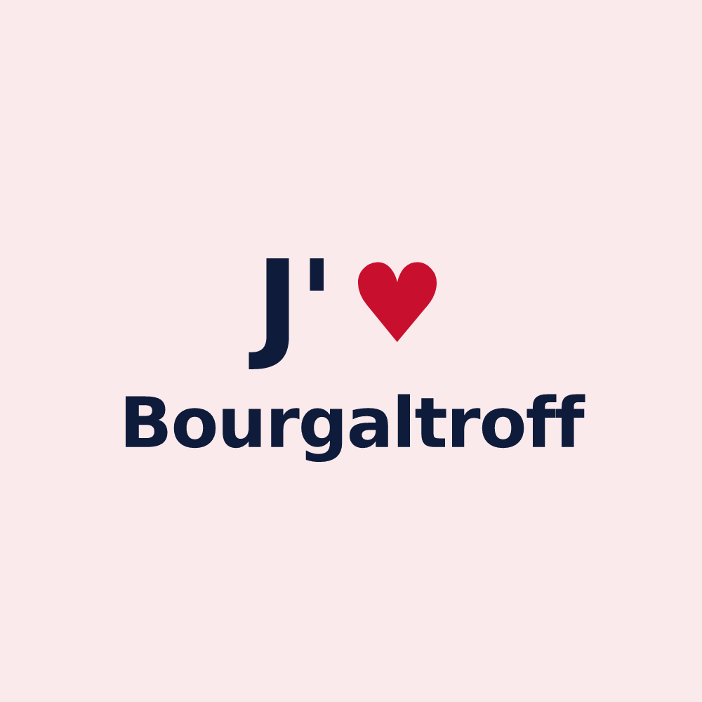 Magnet personnalisé Bourgaltroff — design J'aime Bourgaltroff