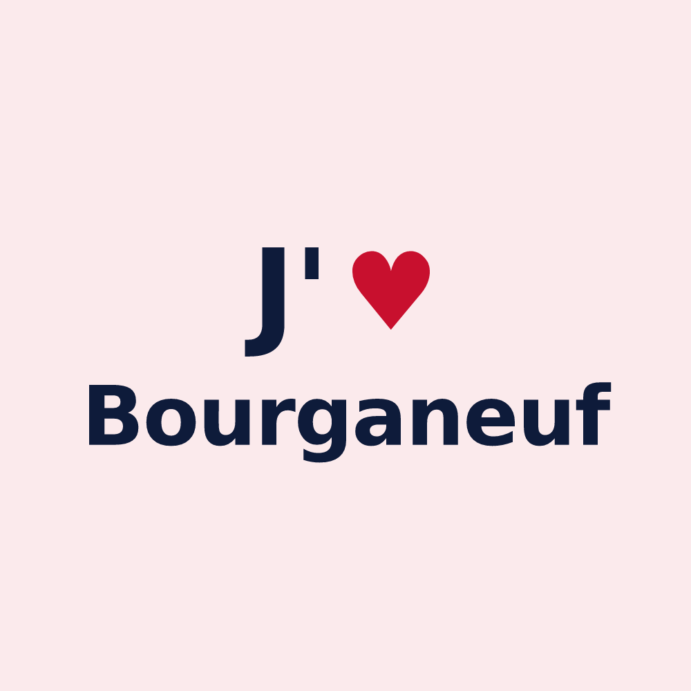 Magnet personnalisé Bourganeuf — design J'aime Bourganeuf