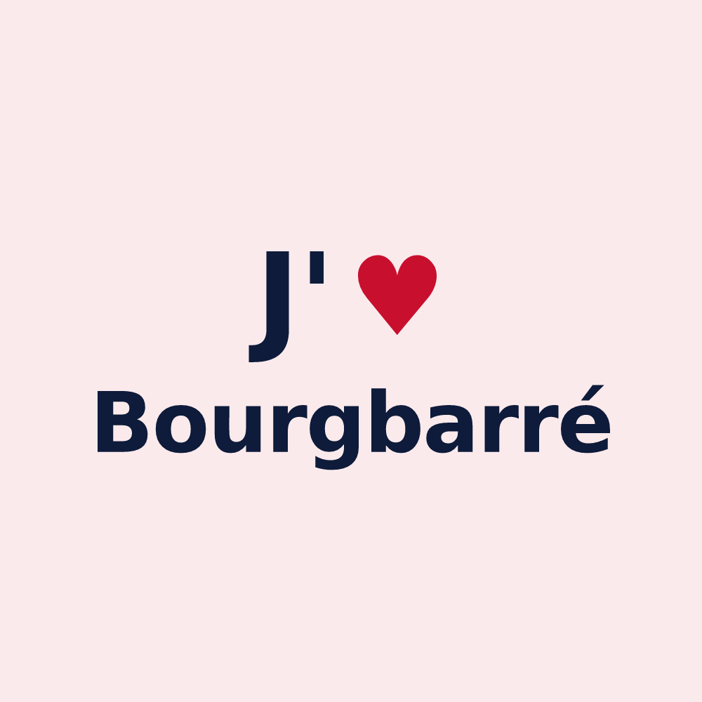 Magnet personnalisé Bourgbarré — design J'aime Bourgbarré