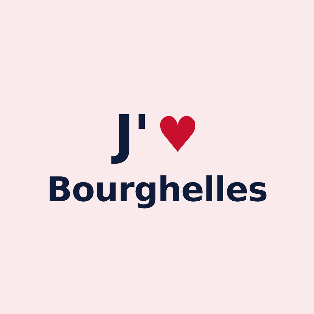 Magnet personnalisé Bourghelles — design J'aime Bourghelles