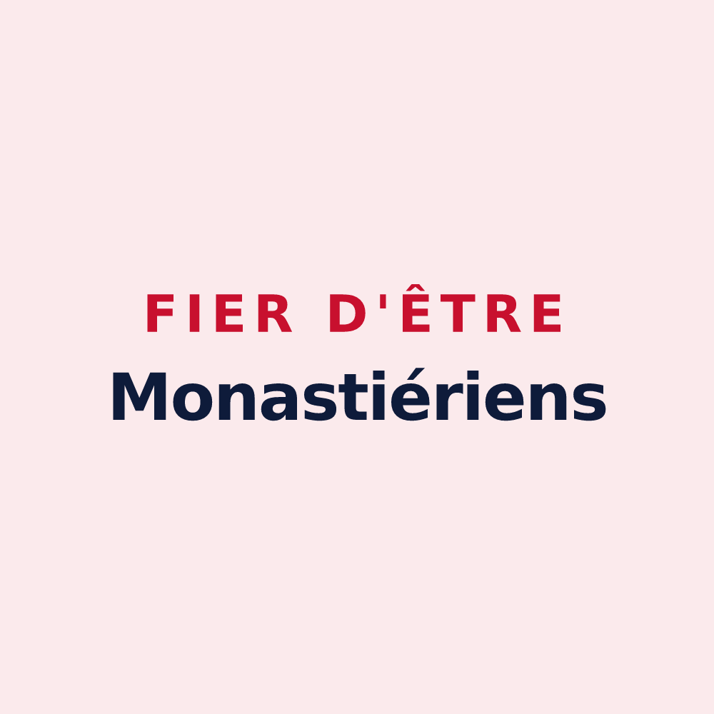 Magnet « Fier d'être Monastiériens » — design pour Bourgs sur Colagne