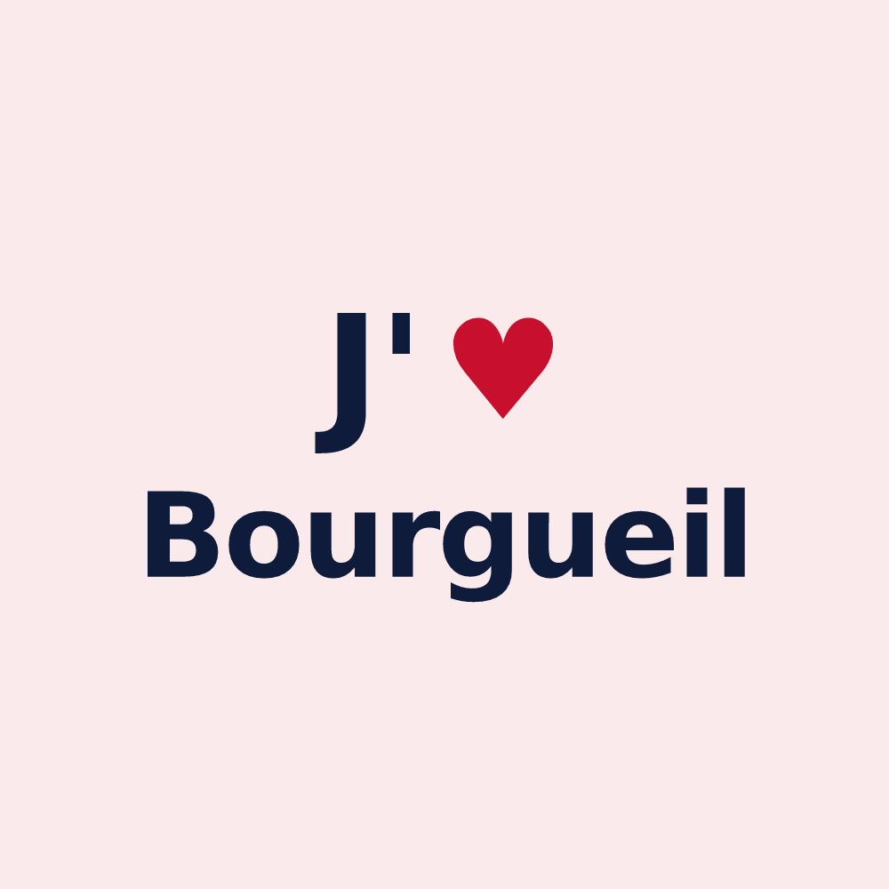 Magnet personnalisé Bourgueil — design J'aime Bourgueil