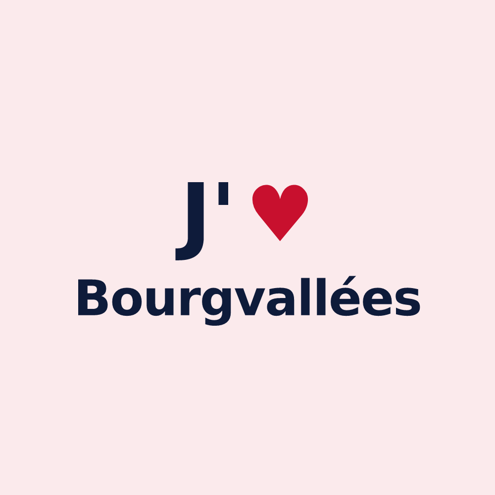 Magnet personnalisé Bourgvallées — design J'aime Bourgvallées