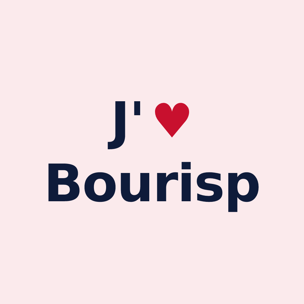 Magnet personnalisé Bourisp — design J'aime Bourisp
