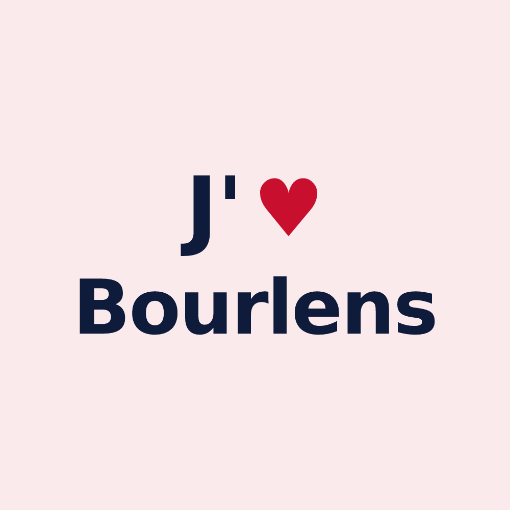Magnet personnalisé Bourlens — design J'aime Bourlens