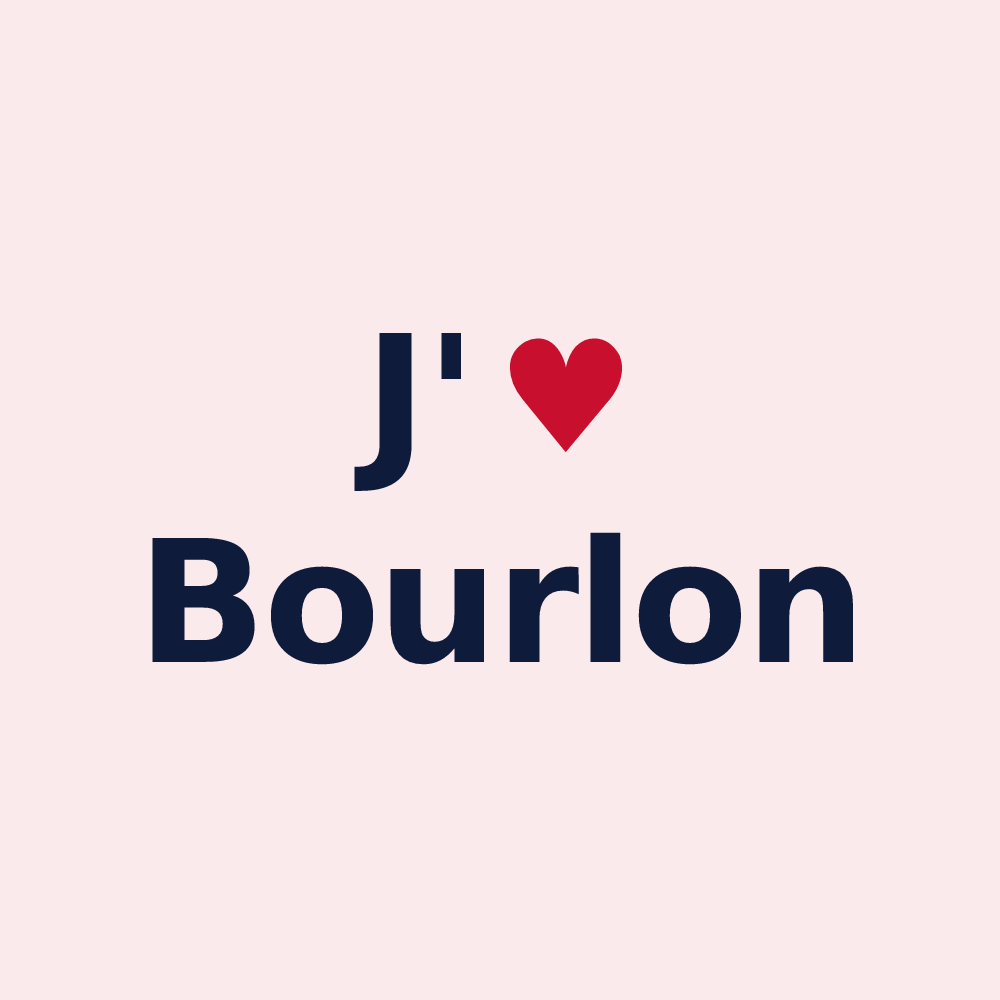 Magnet personnalisé Bourlon — design J'aime Bourlon