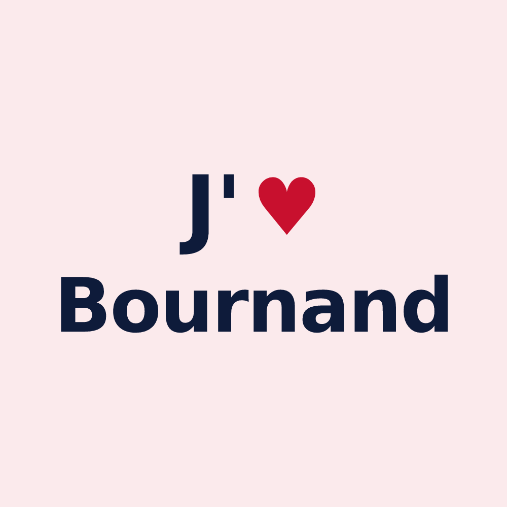Magnet personnalisé Bournand — design J'aime Bournand