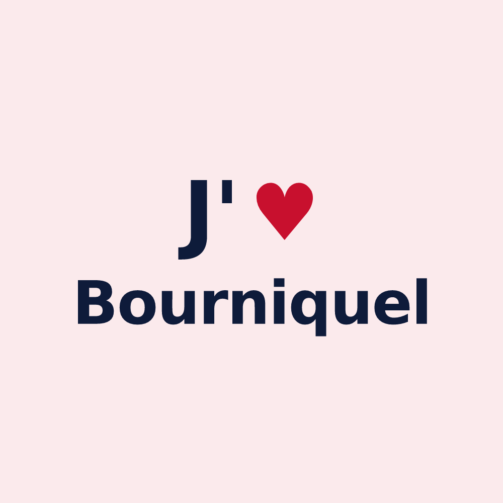 Magnet personnalisé Bourniquel — design J'aime Bourniquel