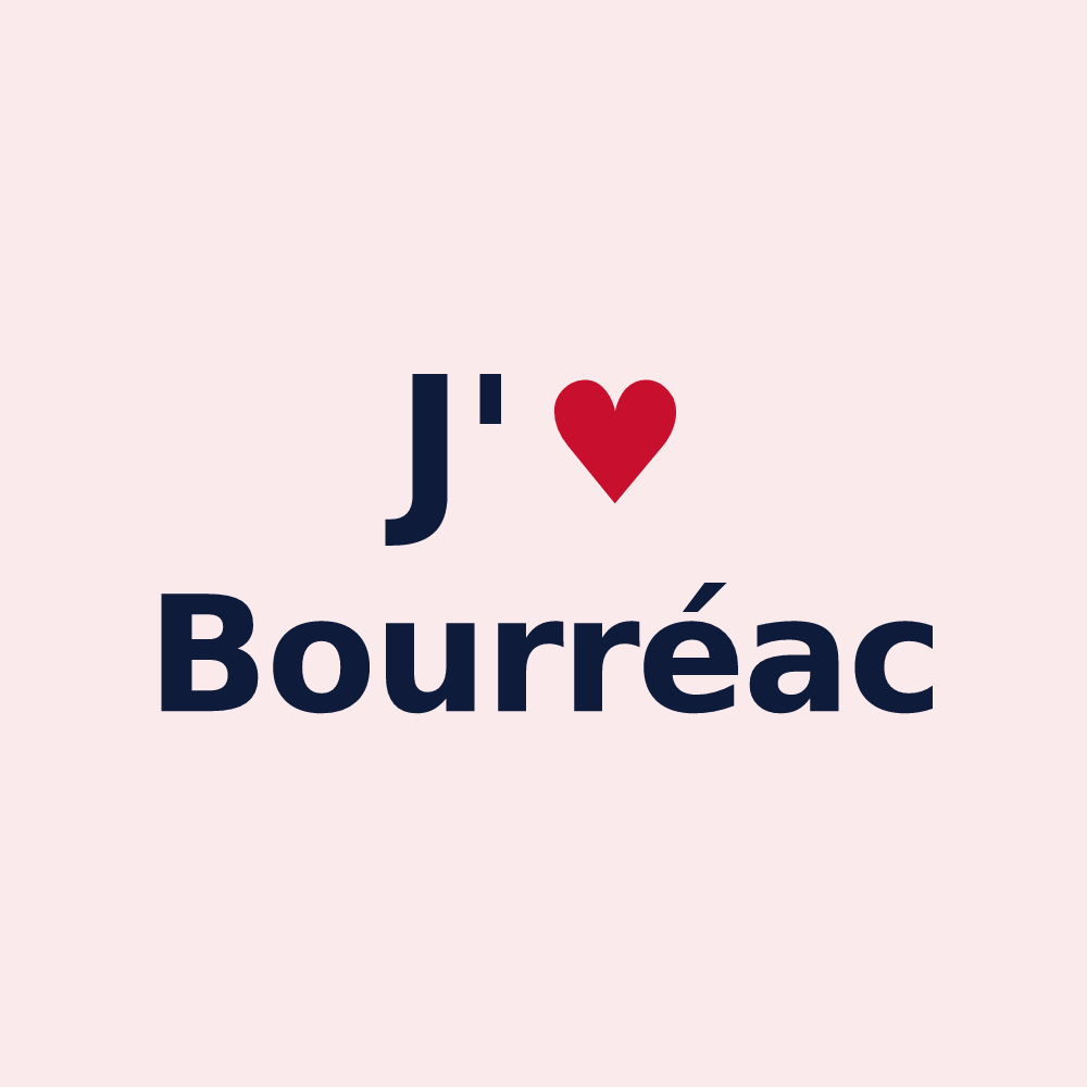 Magnet personnalisé Bourréac — design J'aime Bourréac