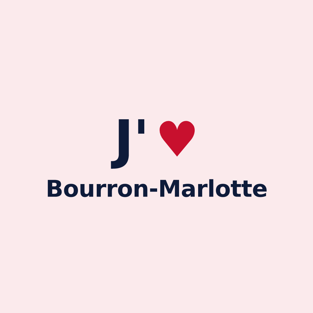 Magnet personnalisé Bourron-Marlotte — design J'aime Bourron-Marlotte