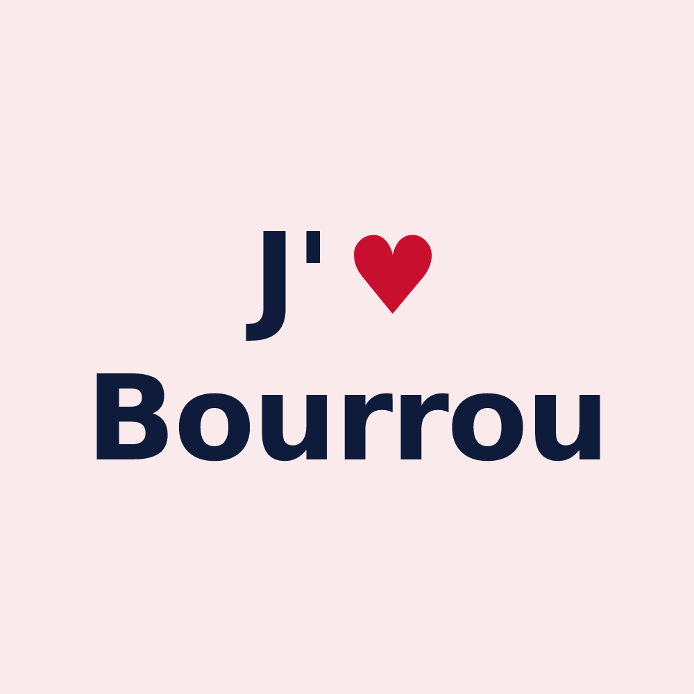 Magnet personnalisé Bourrou — design J'aime Bourrou