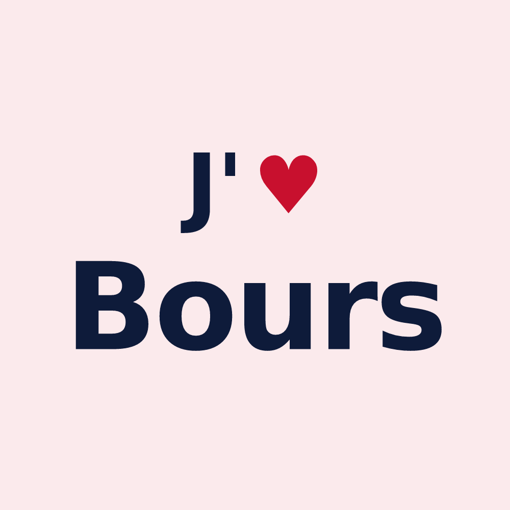 Magnet personnalisé Bours — design J'aime Bours