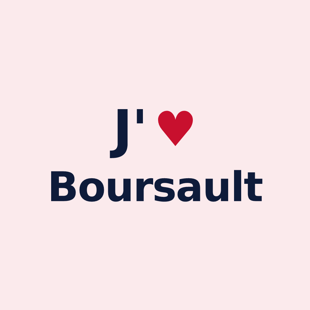 Magnet personnalisé Boursault — design J'aime Boursault