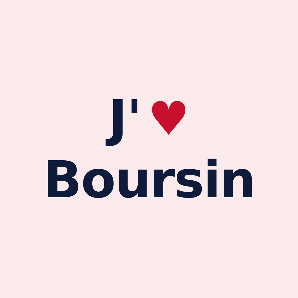 Magnet personnalisé Boursin — design J'aime Boursin