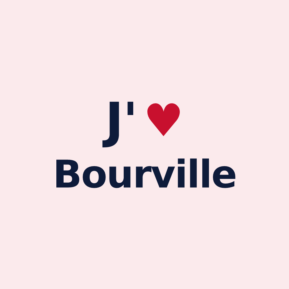 Magnet personnalisé Bourville — design J'aime Bourville