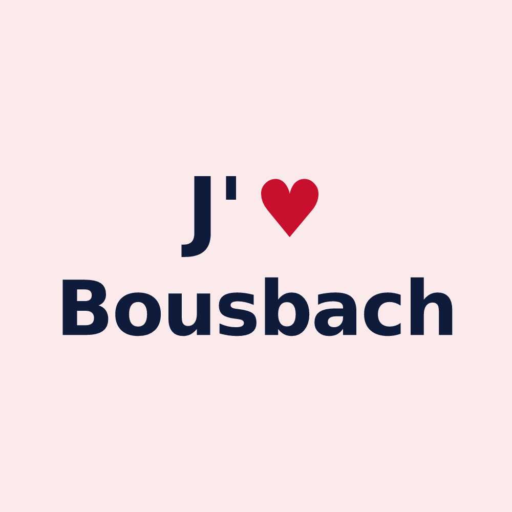 Magnet personnalisé Bousbach — design J'aime Bousbach
