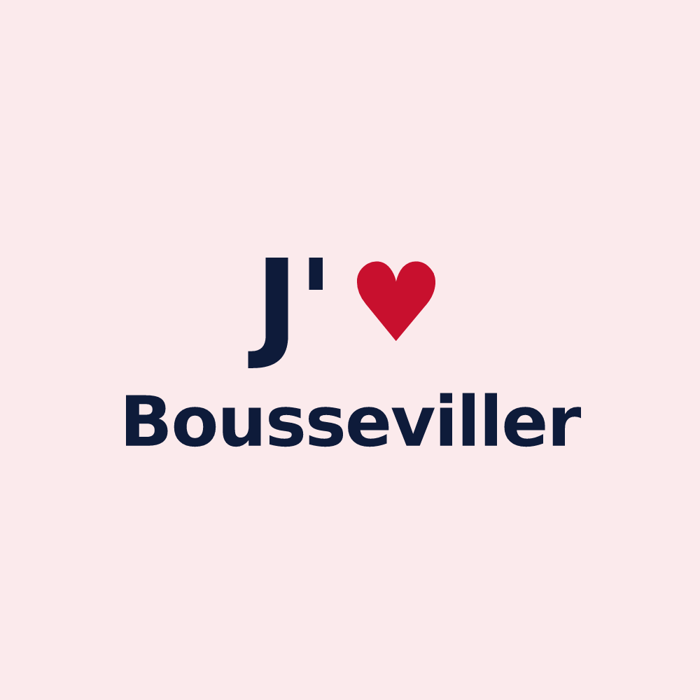 Magnet personnalisé Bousseviller — design J'aime Bousseviller