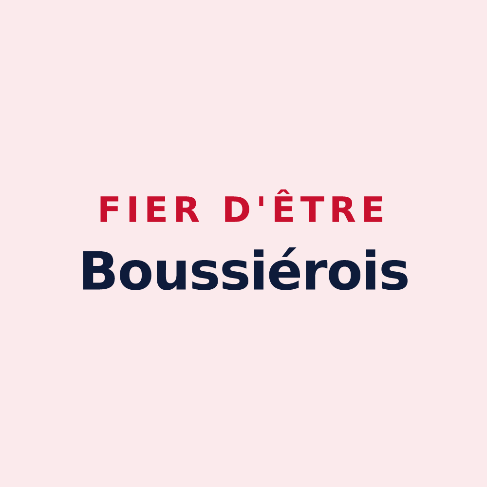 Magnet « Fier d'être Boussiérois » — design pour Boussières-sur-Sambre
