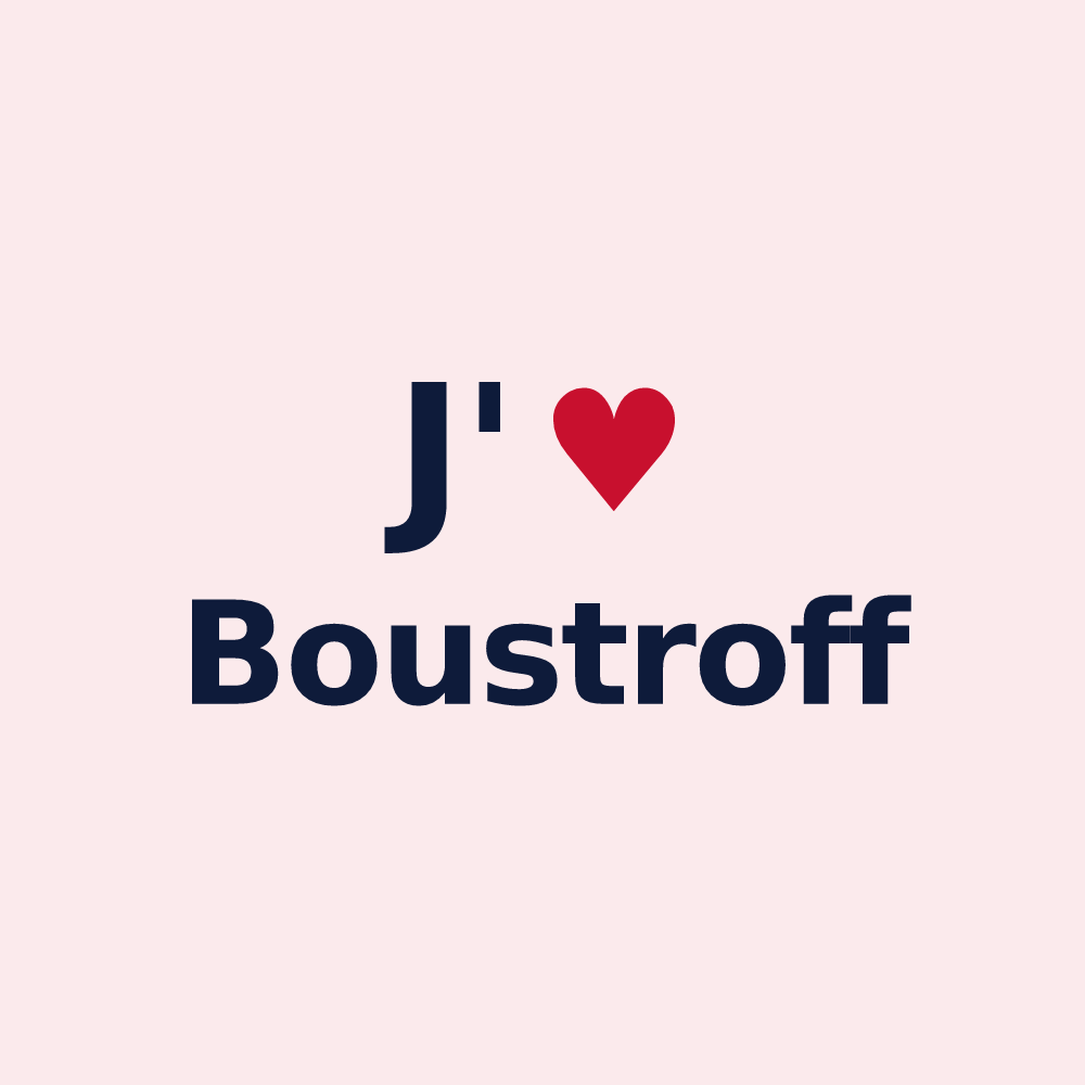 Magnet personnalisé Boustroff — design J'aime Boustroff