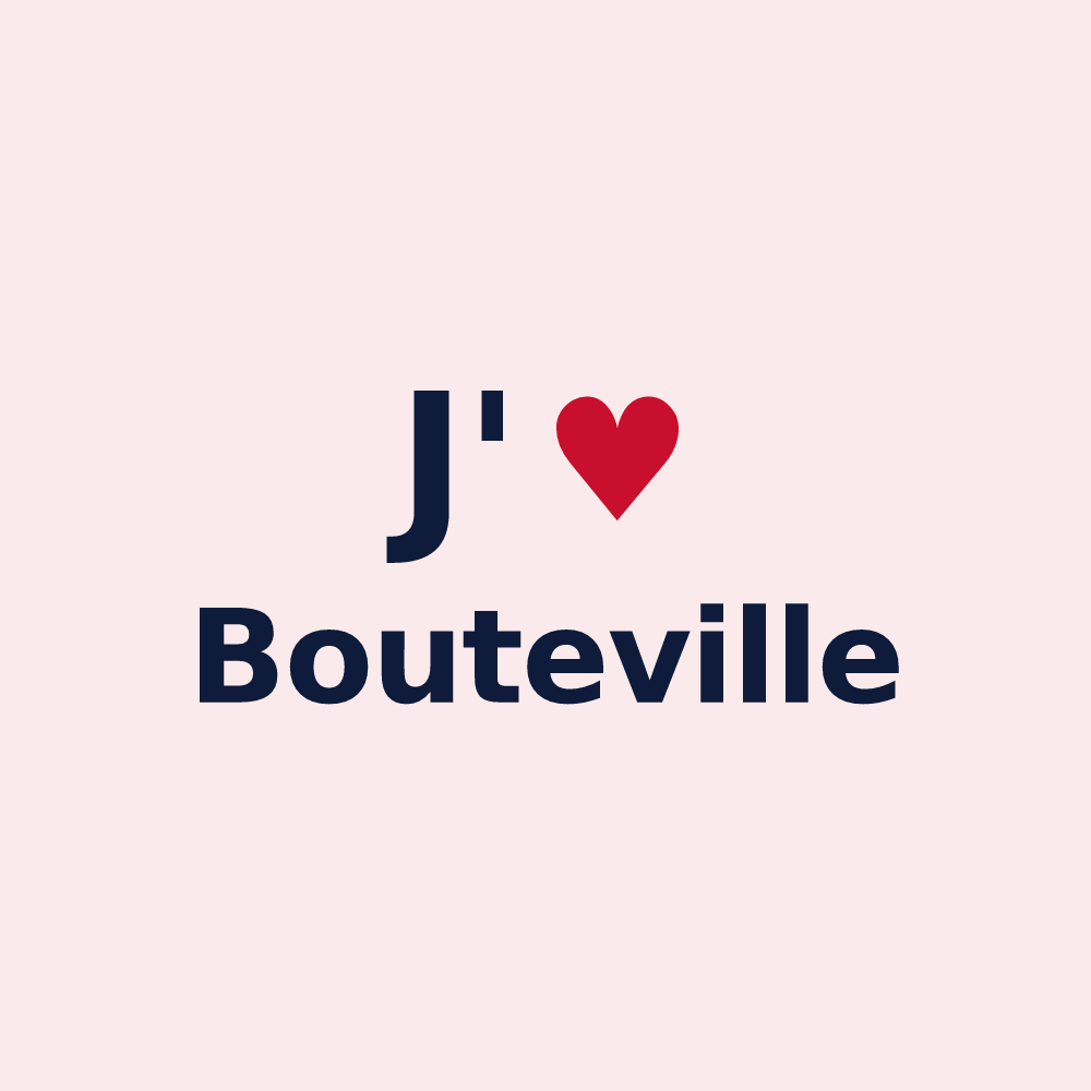 Magnet personnalisé Bouteville — design J'aime Bouteville