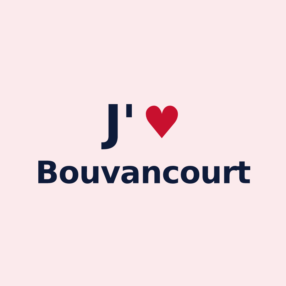 Magnet personnalisé Bouvancourt — design J'aime Bouvancourt