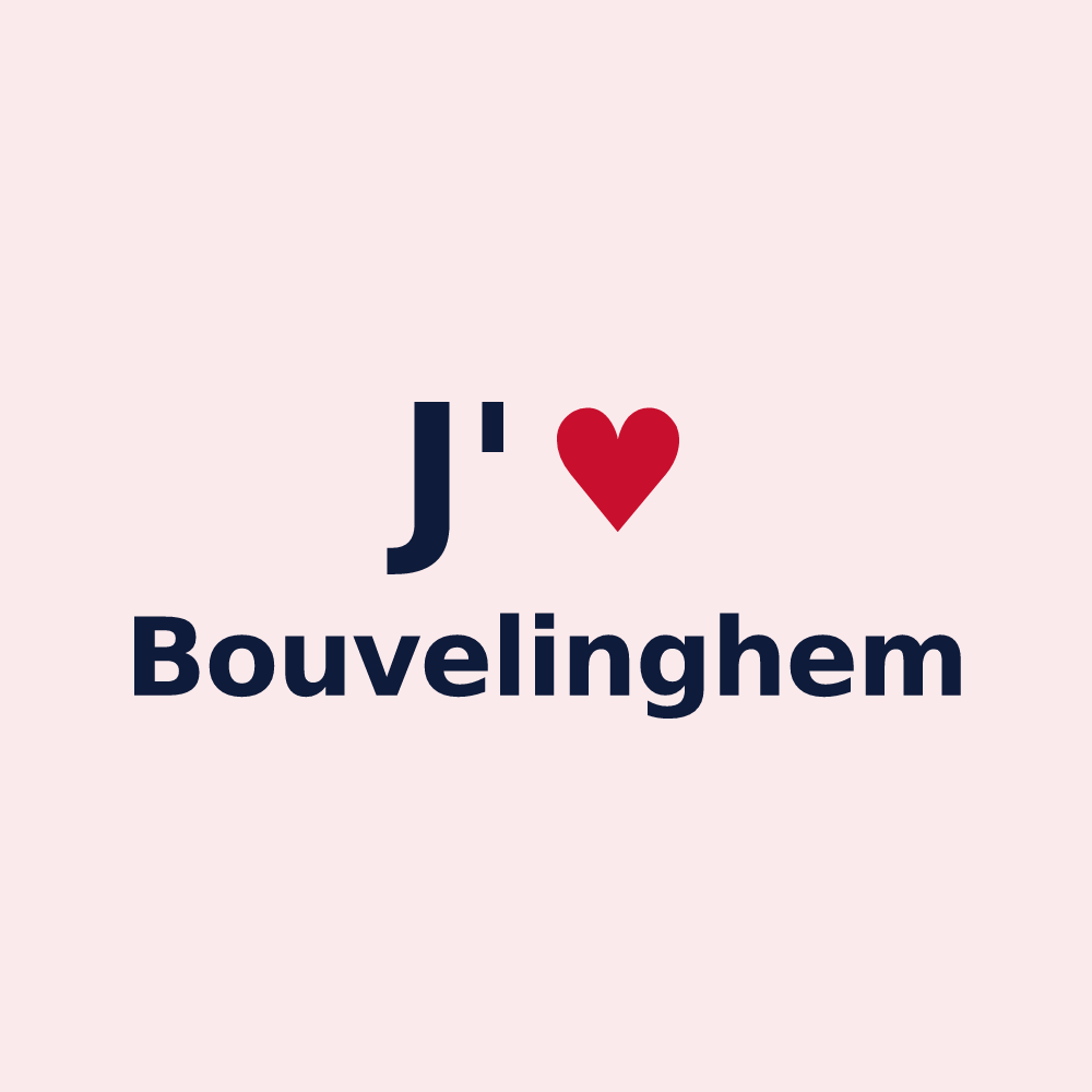 Magnet personnalisé Bouvelinghem — design J'aime Bouvelinghem