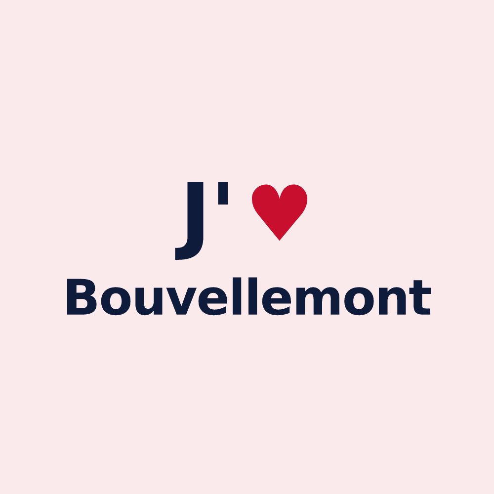 Magnet personnalisé Bouvellemont — design J'aime Bouvellemont