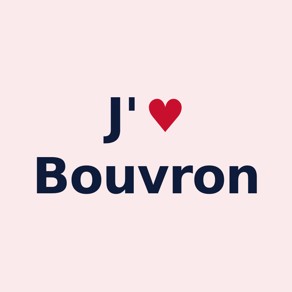 Magnet personnalisé Bouvron — design J'aime Bouvron