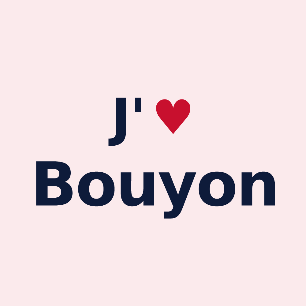 Magnet personnalisé Bouyon — design J'aime Bouyon