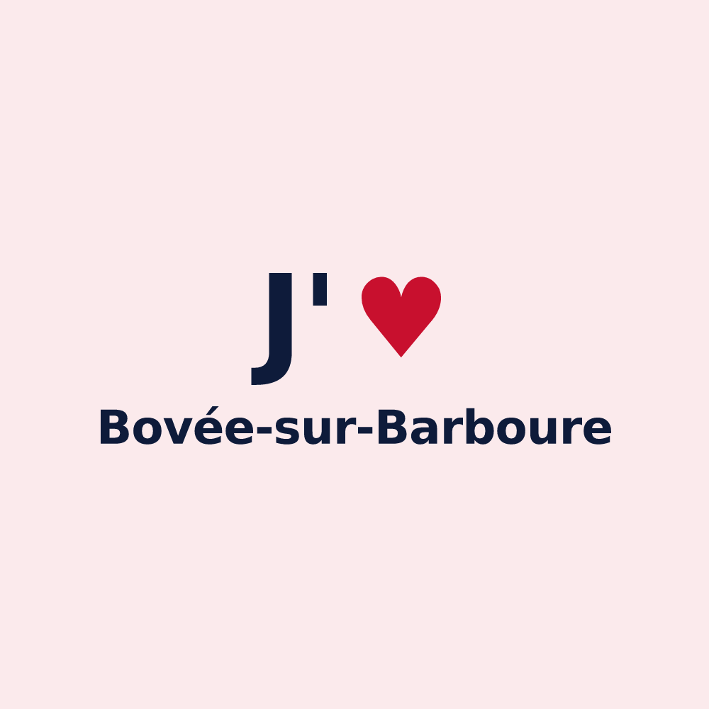 Magnet personnalisé Bovée-sur-Barboure — design J'aime Bovée-sur-Barboure