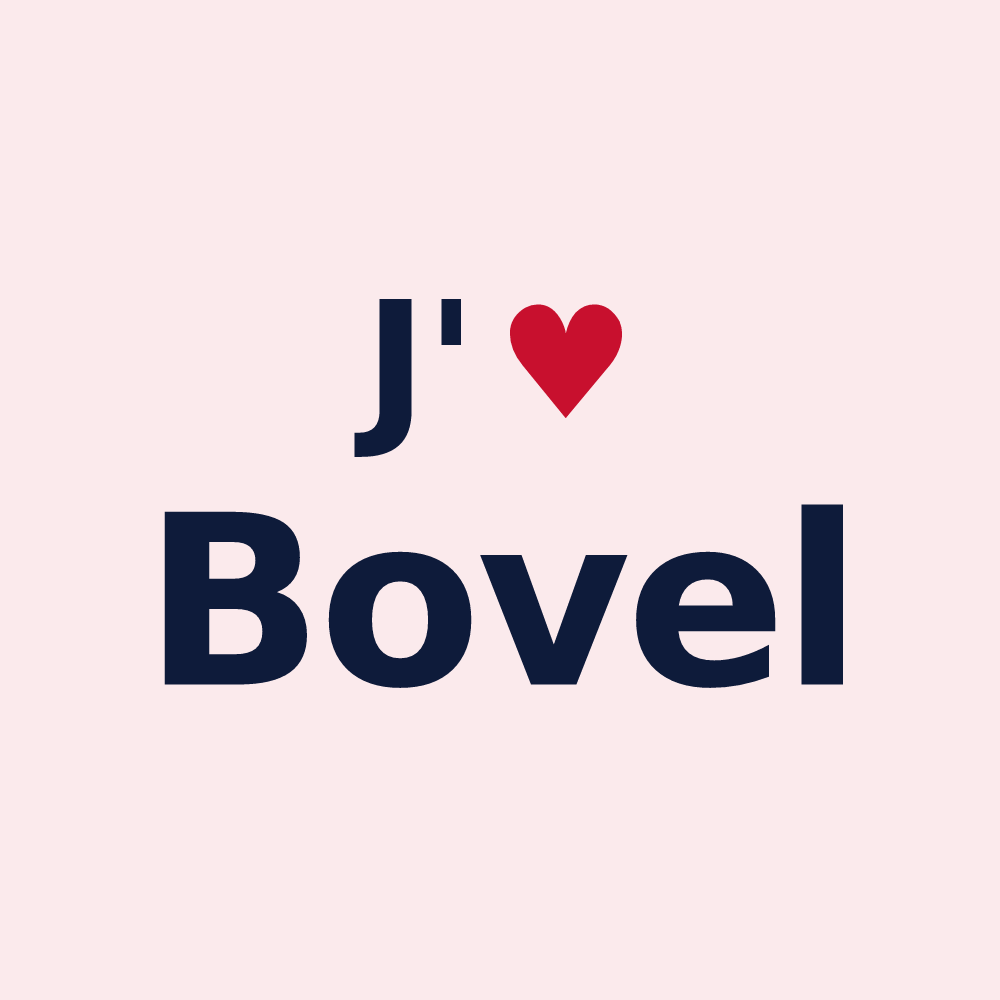 Magnet personnalisé Bovel — design J'aime Bovel